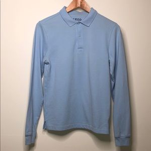 Izod baby blue long sleeve polo